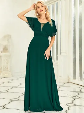 Taille personnalisée Robe de soirée Mousseline taille empire pour femmes