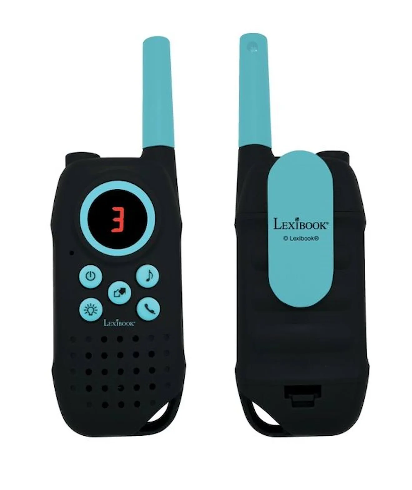 Talkie-Walkies Digitaux - LEXIBOOK - Portée 5km - Rechargeables - 8 combinaisons de canaux noir - Lexibook