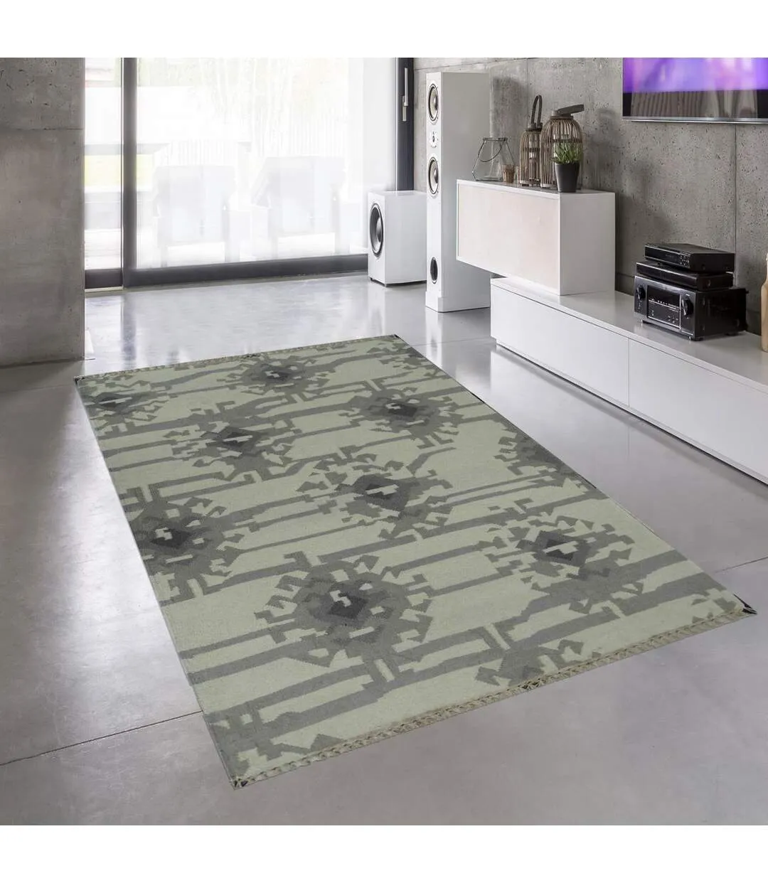 Tapis kilim tissé main en laine KMESAR