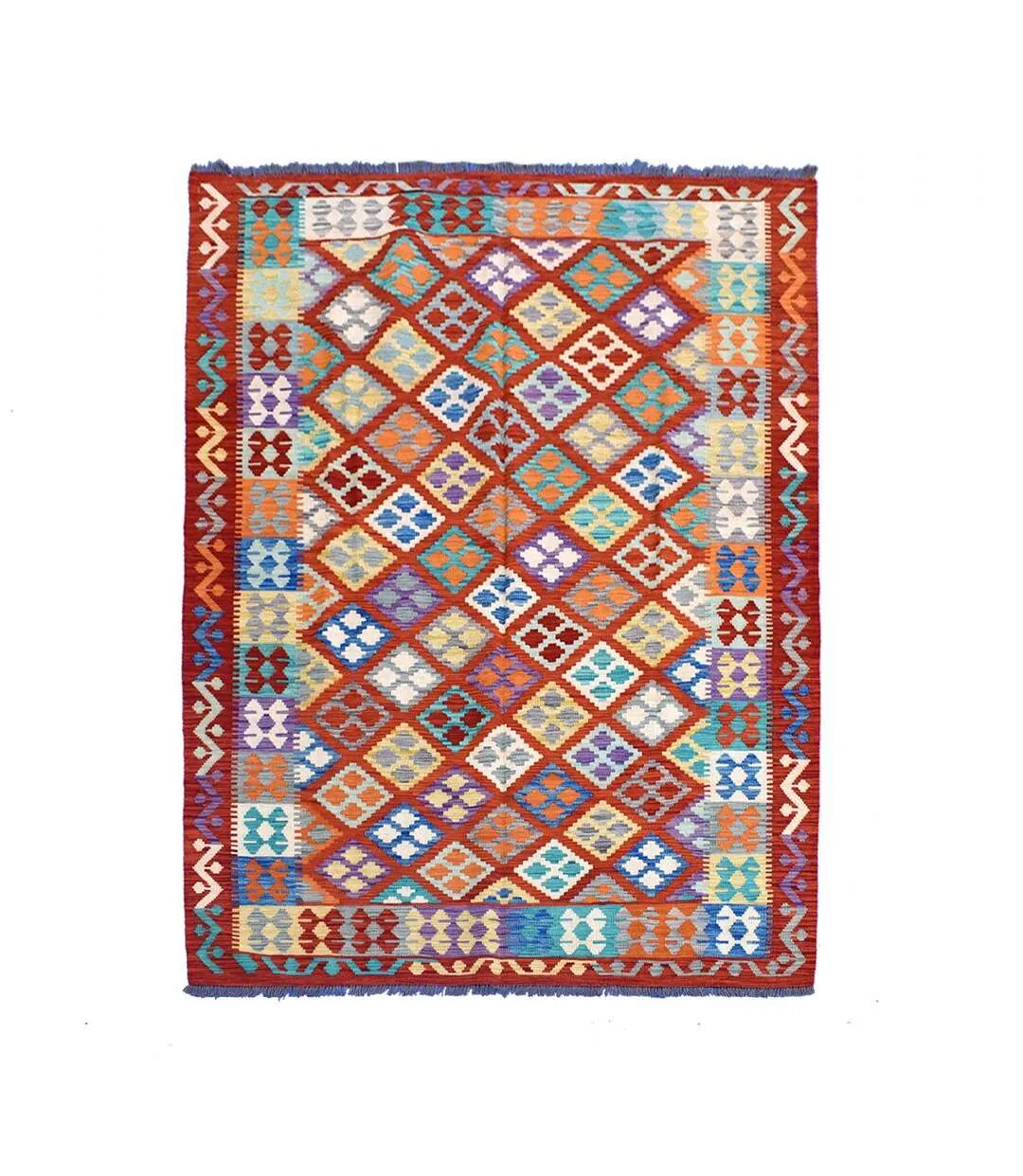 Tapis kilim tissé main en laine PESHAWAR G