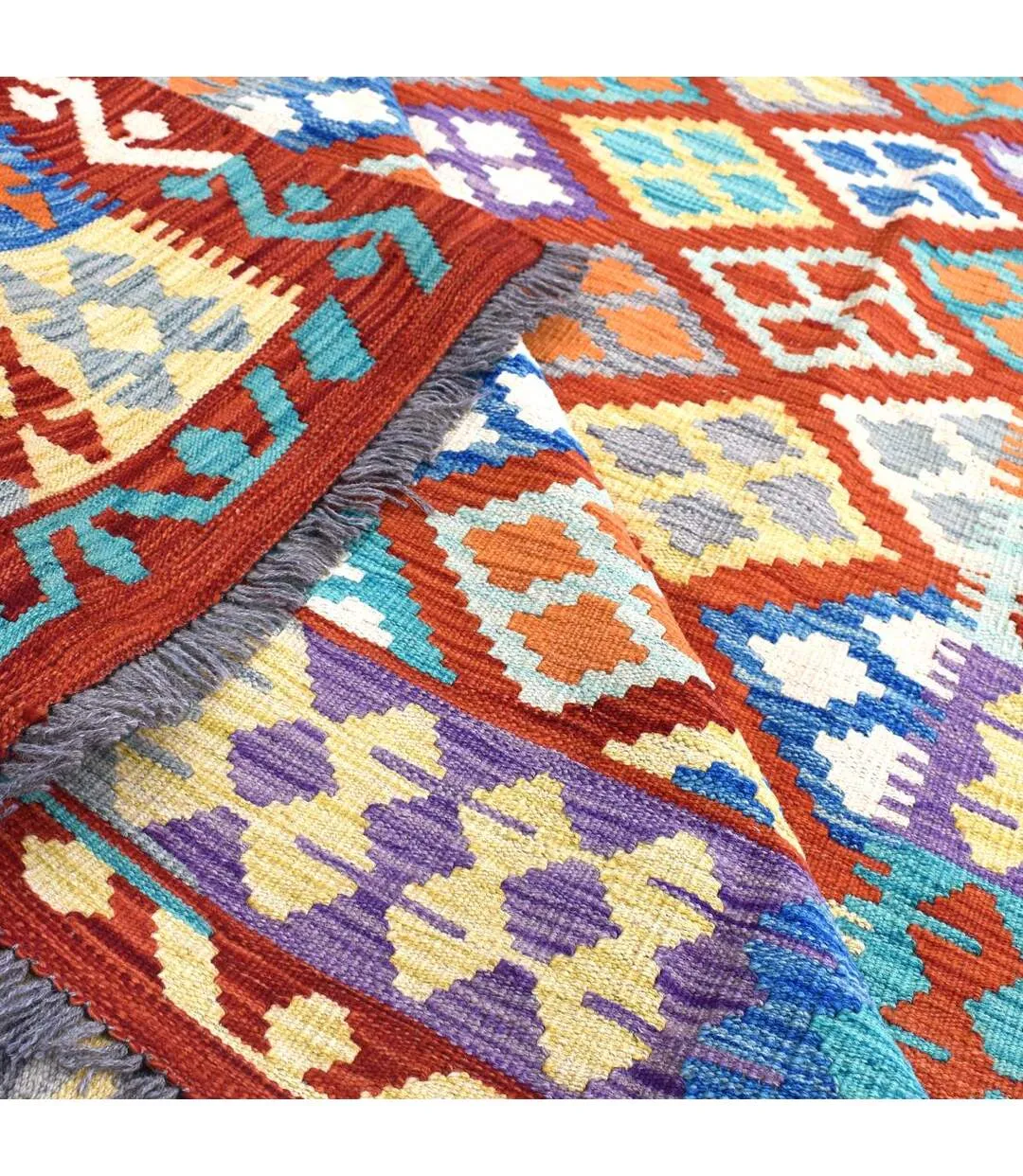 Tapis kilim tissé main en laine PESHAWAR G