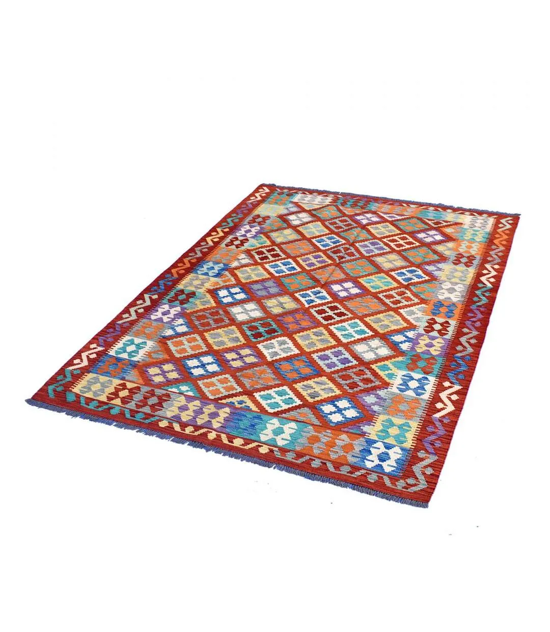 Tapis kilim tissé main en laine PESHAWAR G