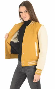 Teddy Lcw6900 jaune Schott - La Canadienne - Blousons Cuir Jaune