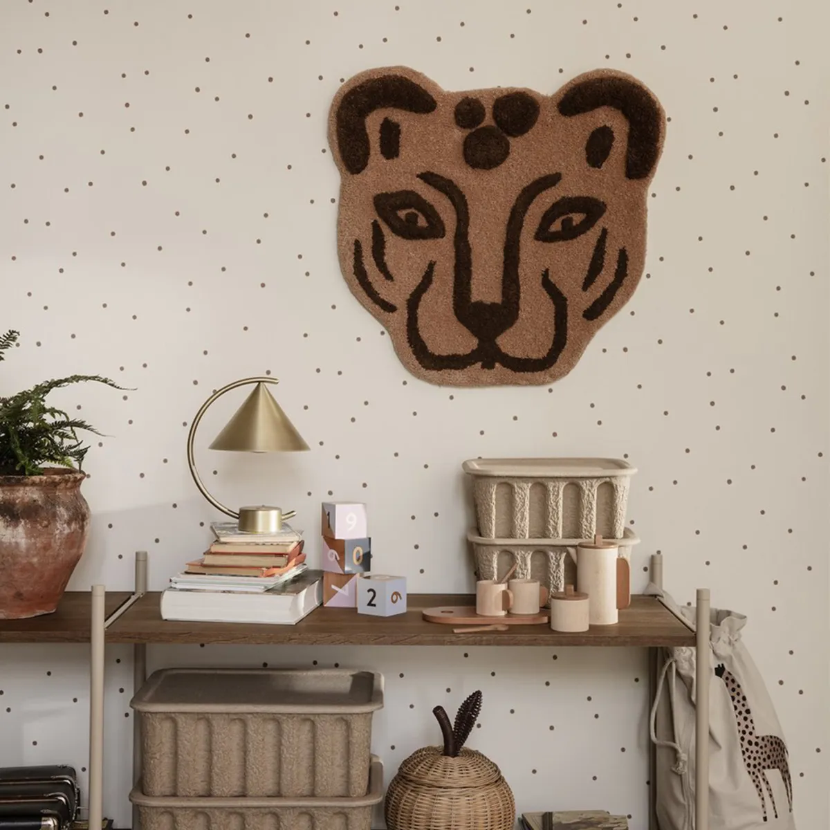 Tenture Murale en Laine Leopard