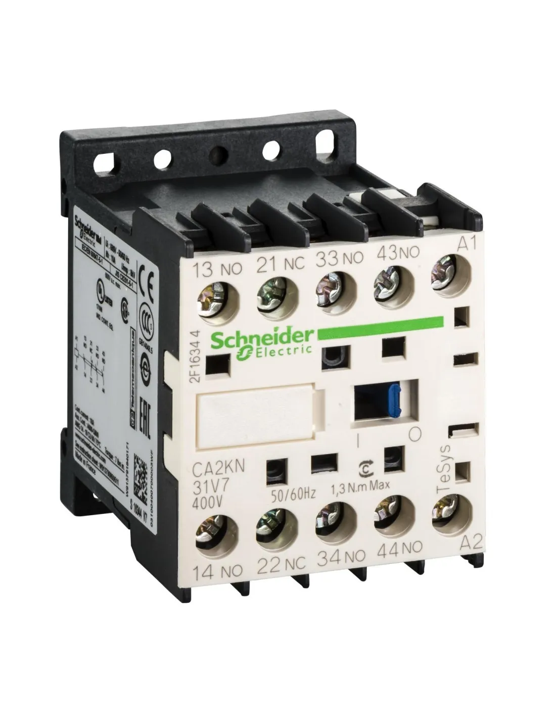 TeSys CA2K contacteur 3F+1O instantané 10A 400Vca SCHNEIDER CA2KN31V7