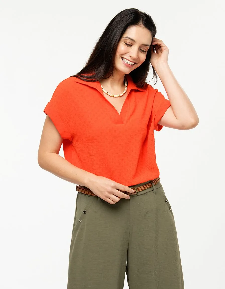 Top fluide orange - Blouses & Chemisiers