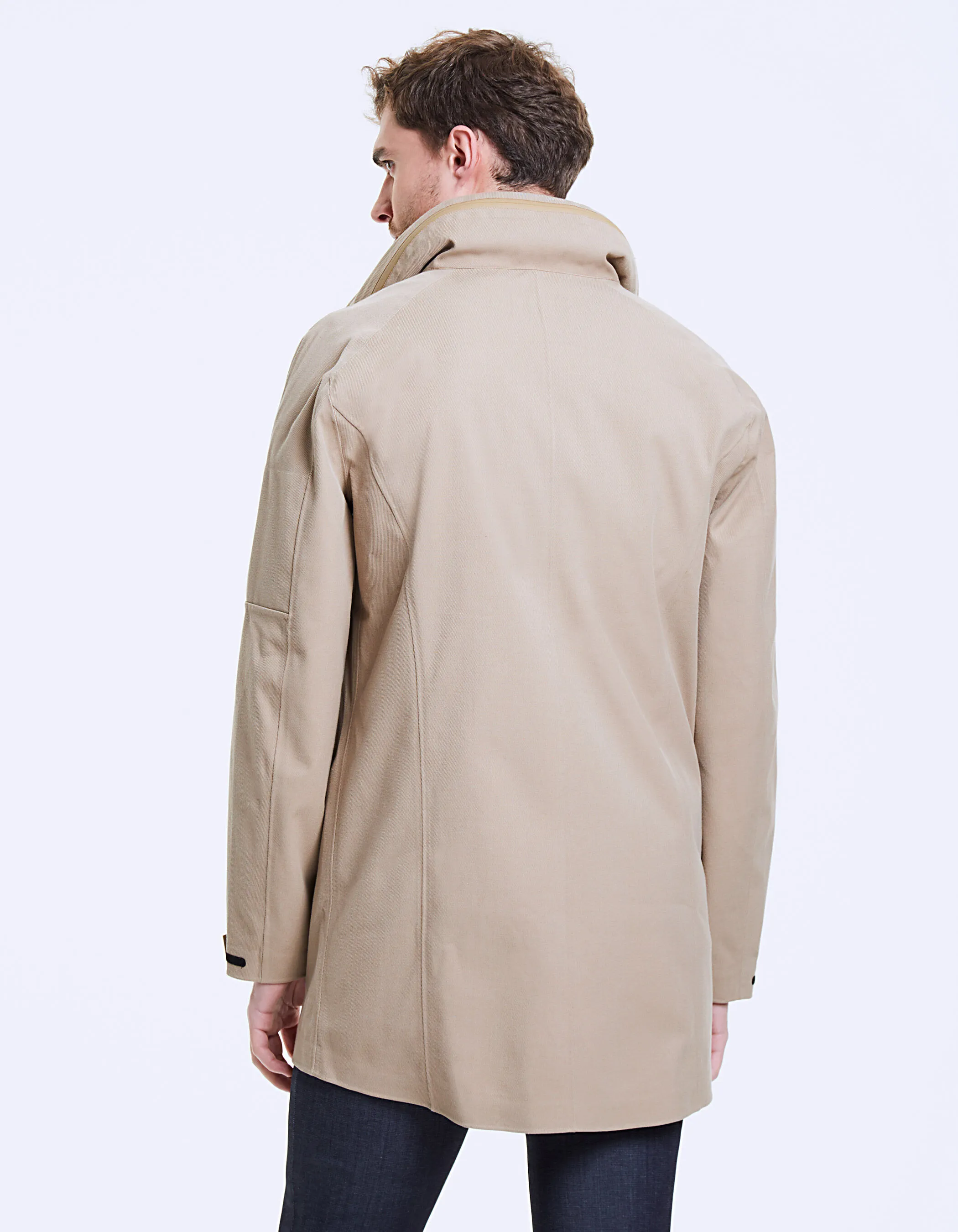 Trench beige en twill Waterproof Homme