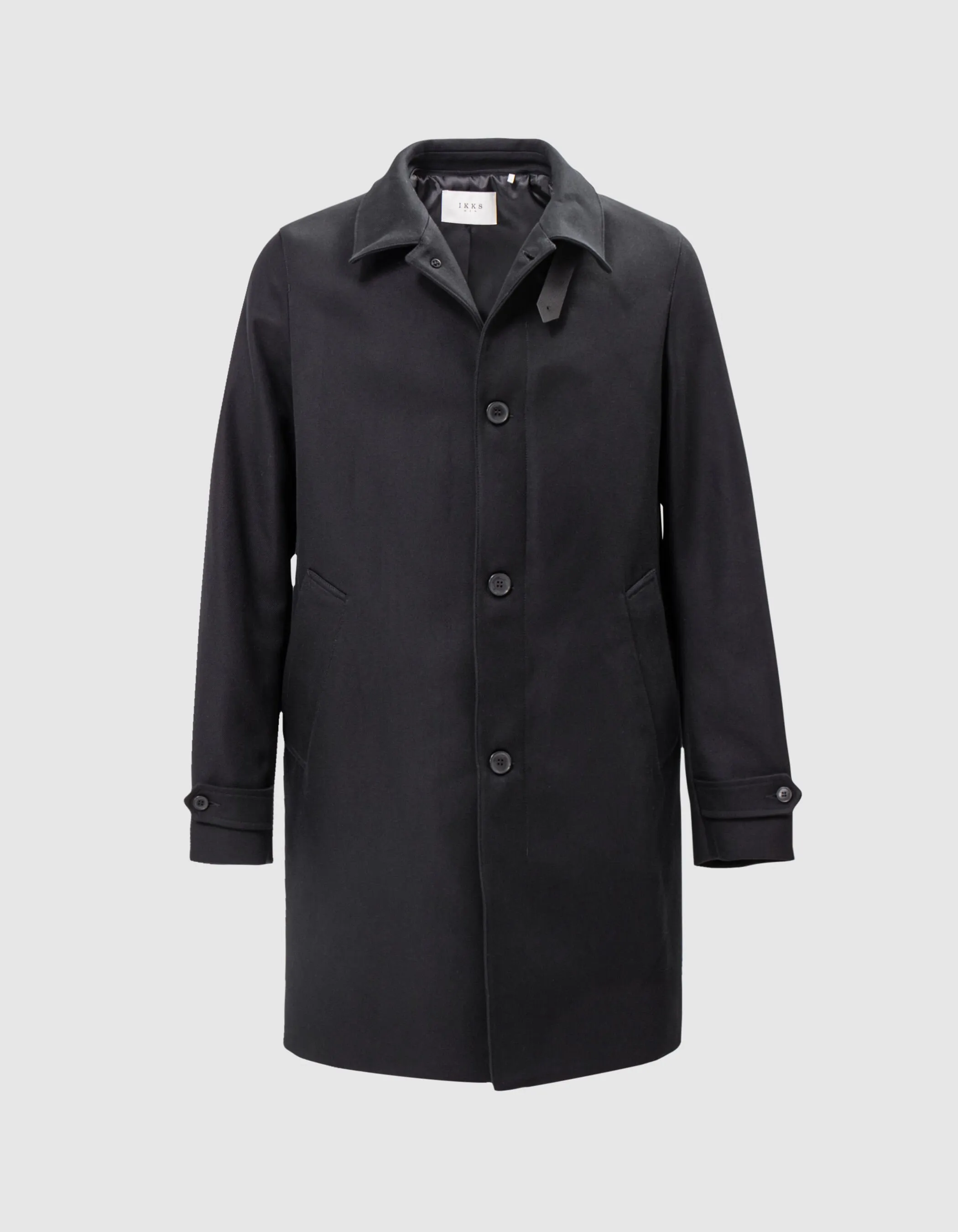 Trench noir avec parementure amovible Homme