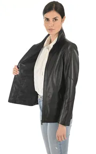 Veste cuir agneau noir La Canadienne - La Canadienne - Blousons Cuir Noir