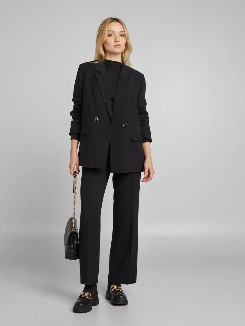 Veste de tailleur longue - Noir
