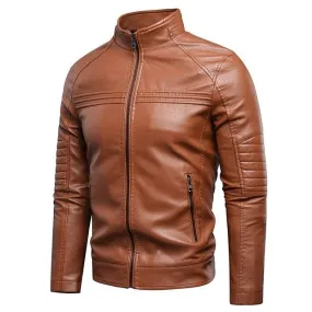 Veste en cuir style vintage - Homme Tendance