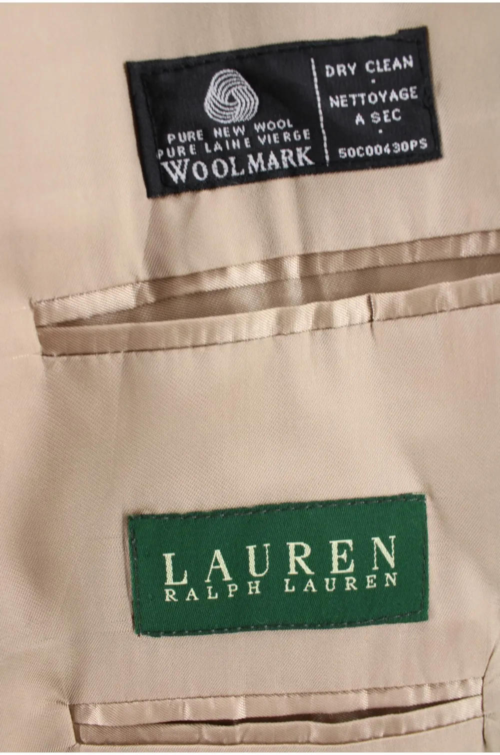 Veste Ralph Lauren kaki / Vêtement occasion vintage friperie en ligne