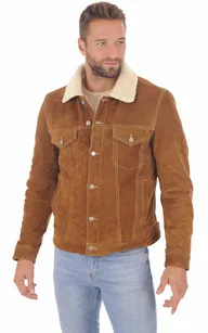Veste Retro Homme Style Jean Daytona 73 - La Canadienne - Blousons Cuir Cognac