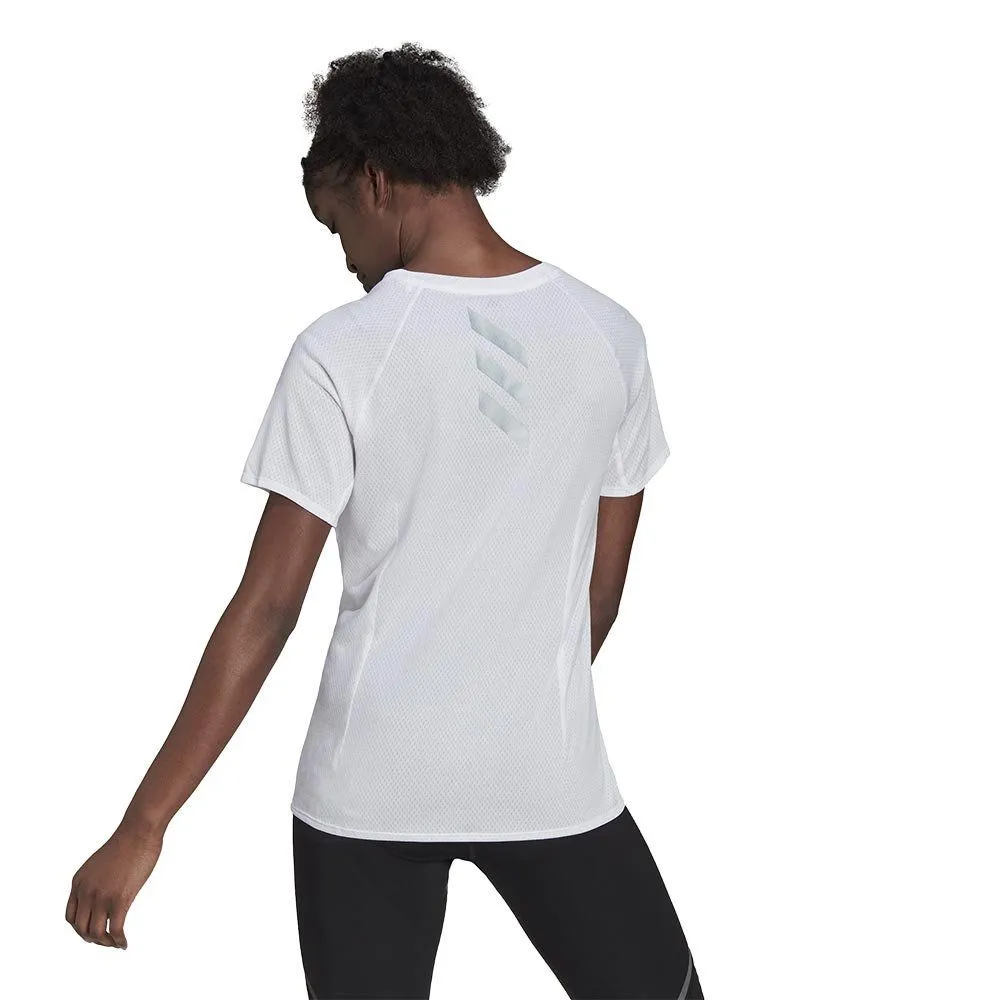 Vêtements de sport adidas Femme | Tee-shirt de running éco-resposanble adidas ADI Runner Tee W White pour femme | H25136