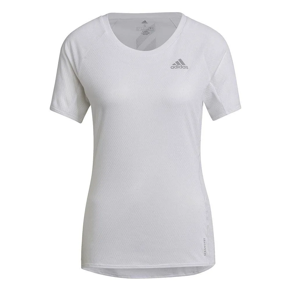 Vêtements de sport adidas Femme | Tee-shirt de running éco-resposanble adidas ADI Runner Tee W White pour femme | H25136