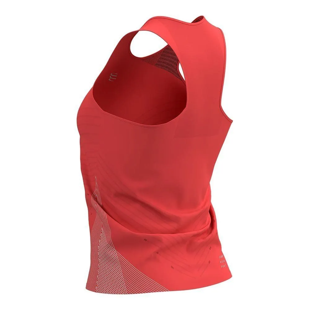 Vêtements de sport Compressport Femme | Débardeur de running haut de gamme ultra-léger et hyper-ventilé Compressport Performance