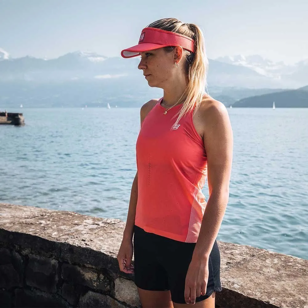 Vêtements de sport Compressport Femme | Débardeur de running haut de gamme ultra-léger et hyper-ventilé Compressport Performance