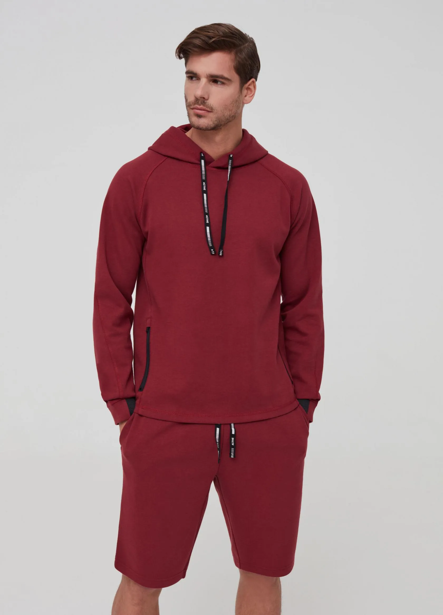 Vêtements De Sport Homme | Hoodie with print Rouge foncé | OVS