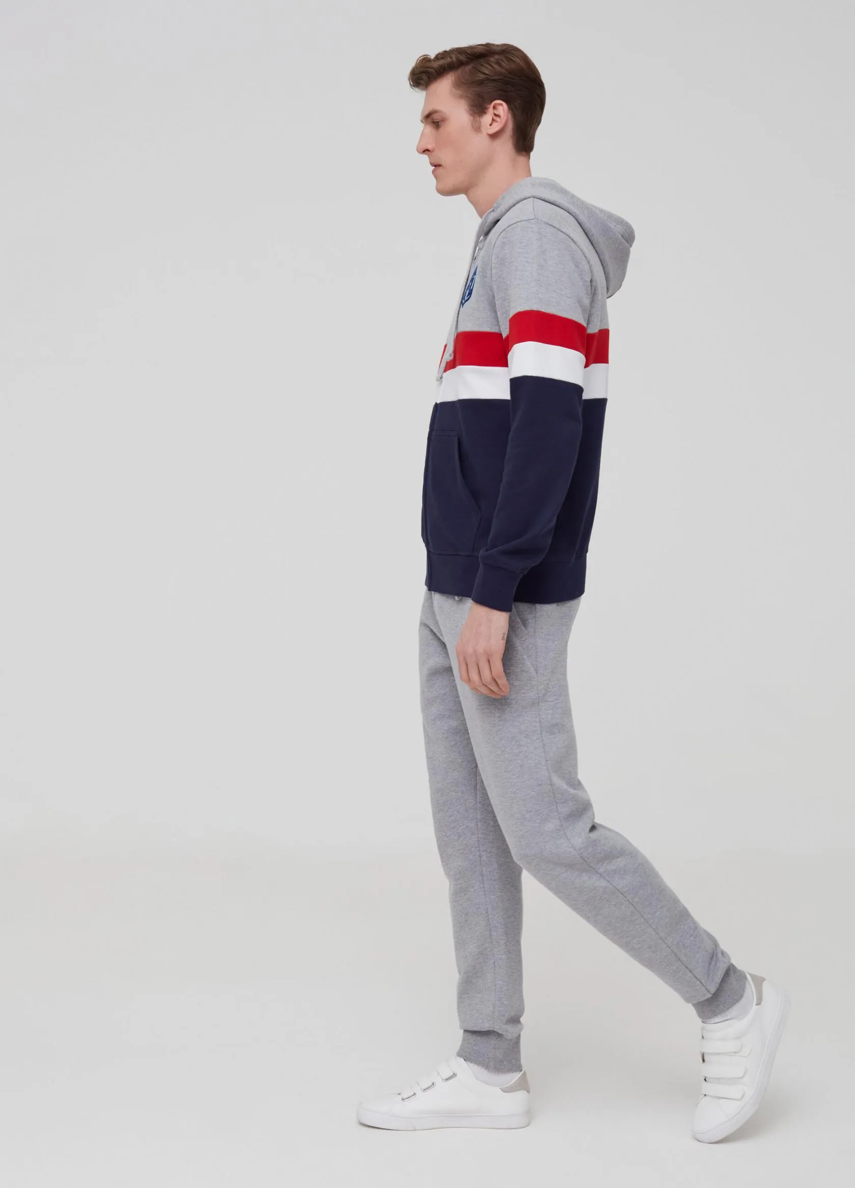 Vêtements De Sport Homme | NFL colourblock sweatshirt with hood Blanc / Bleu / Rouge | OVS