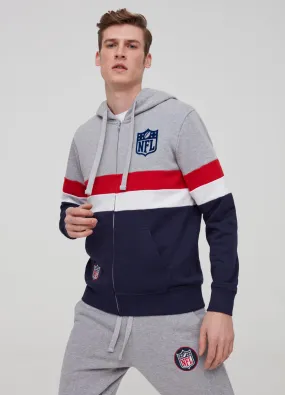 Vêtements De Sport Homme | NFL colourblock sweatshirt with hood Blanc / Bleu / Rouge | OVS