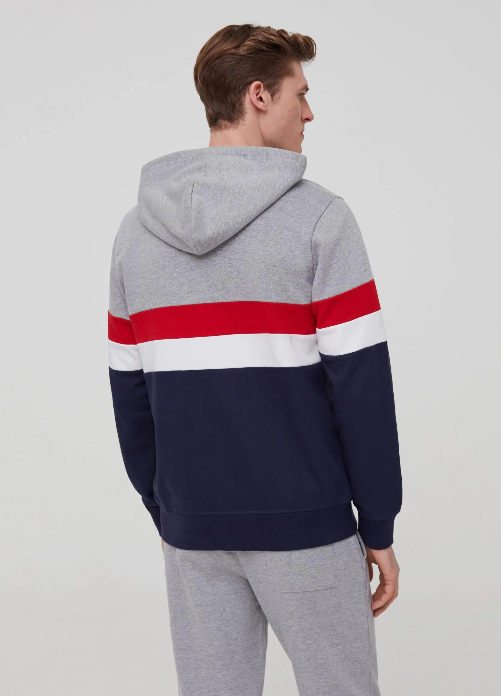 Vêtements De Sport Homme | NFL colourblock sweatshirt with hood Blanc / Bleu / Rouge | OVS