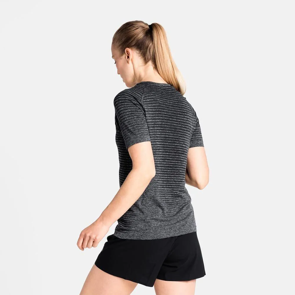 Vêtements de sport ODLO Femme | Tee-shirt de running léger et respirant ODLO Essential Seamless W Grey Melange pour Femme | 3134