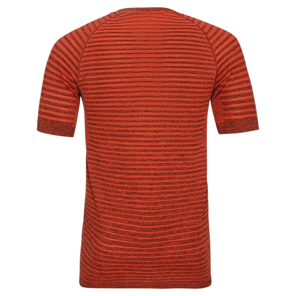 Vêtements de sport Odlo Homme | Tee-shirt de running lager et sans couture ODLO Essential Seamless Orange Melange pour homme |31