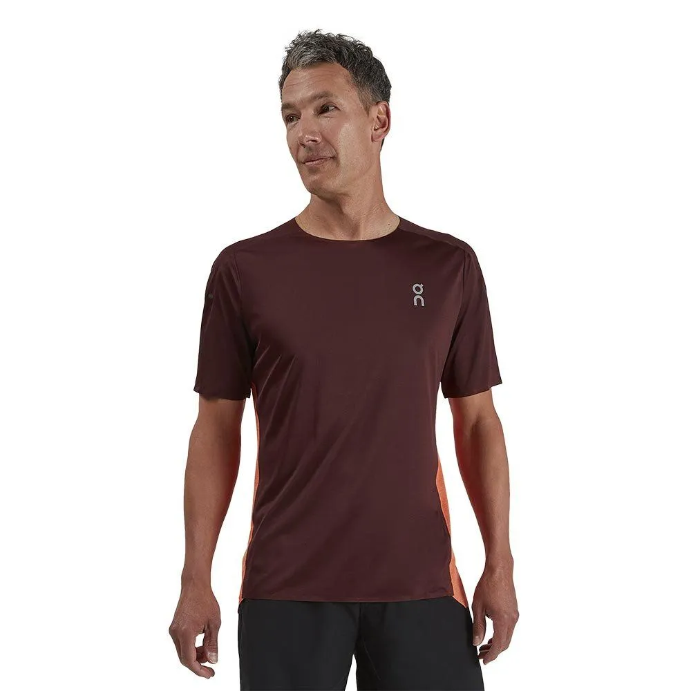 Vêtements de sport On Running Homme | Tee-shirt de course technique On Running Performance-T Mulberry|Spice pour homme | 102.002